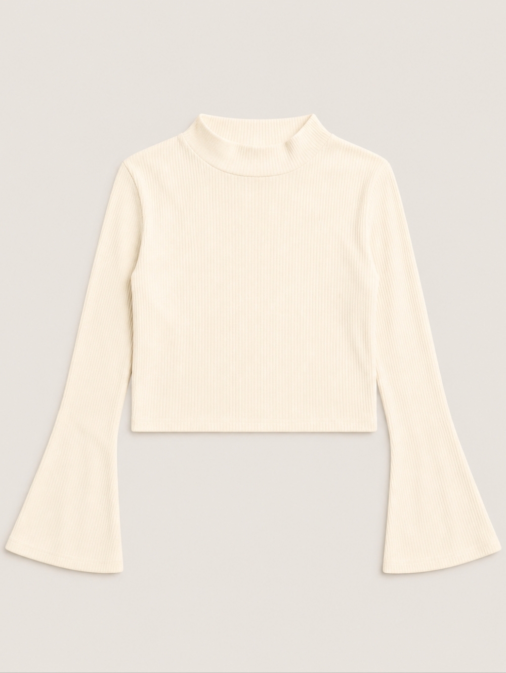 Band of The Free Avril Crop Top Cream Women Med Bell Sleeve Boho Farmhouse Retro - Picture 3 of 10